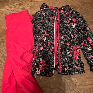 Girls 2 piece spring/fall jacket with splash pants